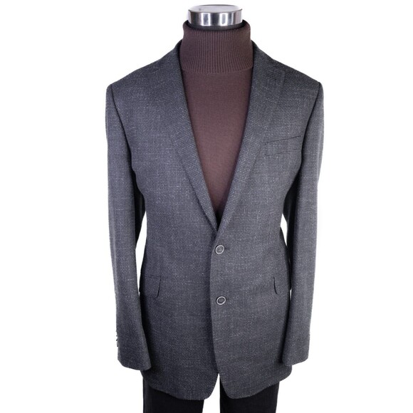 Joseph Abboud Heritage COMERO Sport Coat Men Size 46L Gray Wool/Cotton 2 Button - Picture 2 of 14